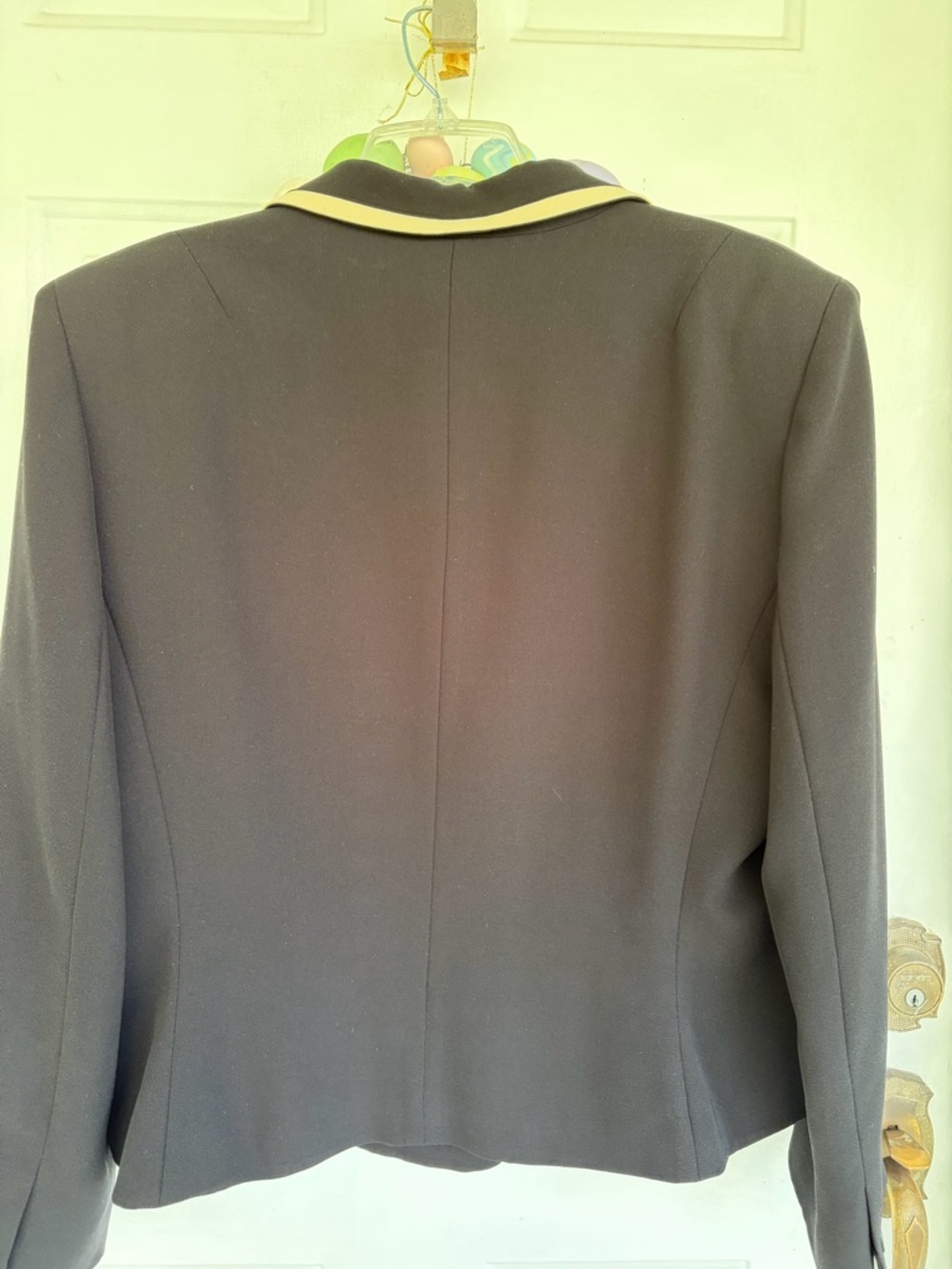 Kasper Black Blazer with Cream Trim - Picture 5 of 6